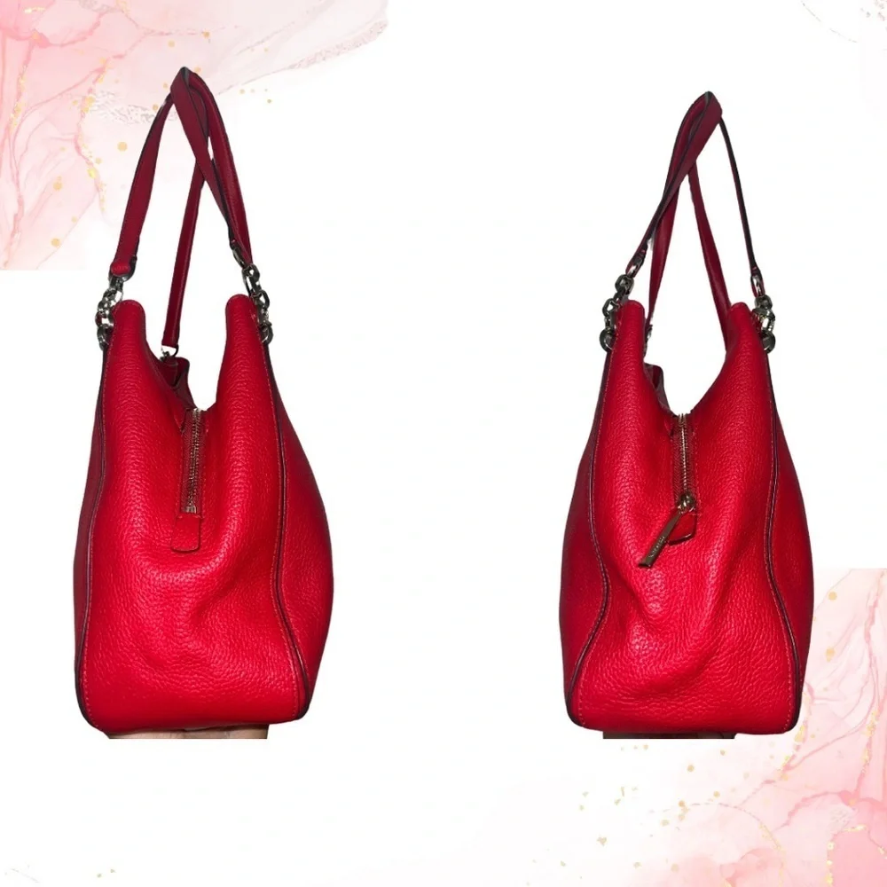 Kate Spade New York Hailey Medium Red Leather Shoulder Bag